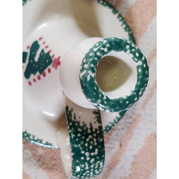 Vintage Christmas Tree Candlesticks/ Salt Pepper Shakers - Picture 7 of 14